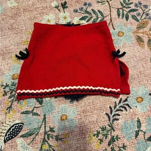 The Beaufort Bonnet Company Red Skort with Black and White Trim